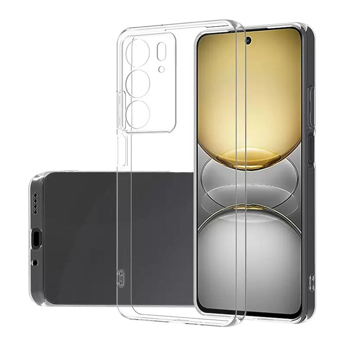 Realme C75 Kılıf ALT Süper Silikon Kapak - Şeffaf