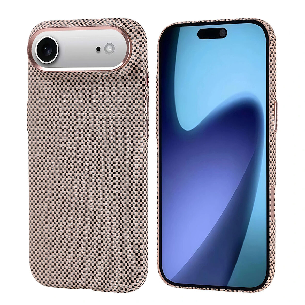 Apple iPhone 17 Air Kılıf M-safe Şarj Özellikli Karbon Fiber Görünümlü Zore Nekst Kapak