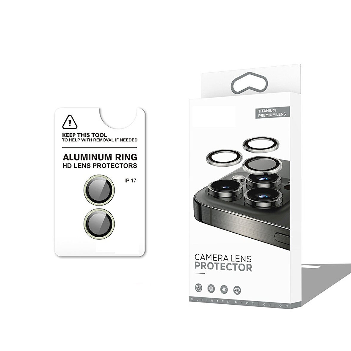 iPhone 17 CL-12 Premium Safir Parmak İzi Bırakmayan Anti-Reflective Kamera Lens Koruyucu