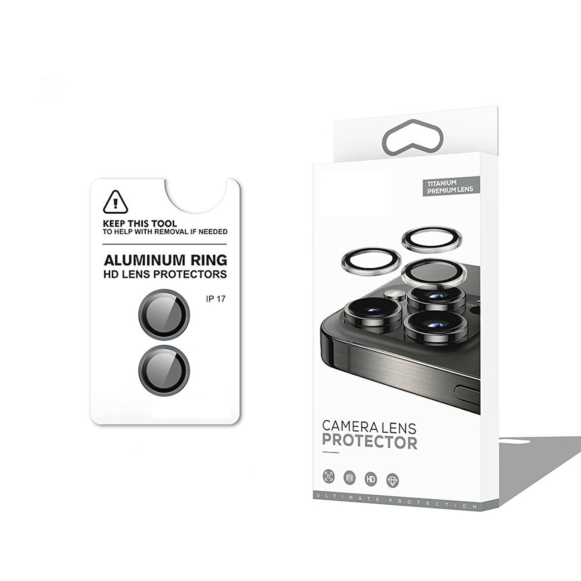 iPhone 17 CL-12 Premium Safir Parmak İzi Bırakmayan Anti-Reflective Kamera Lens Koruyucu