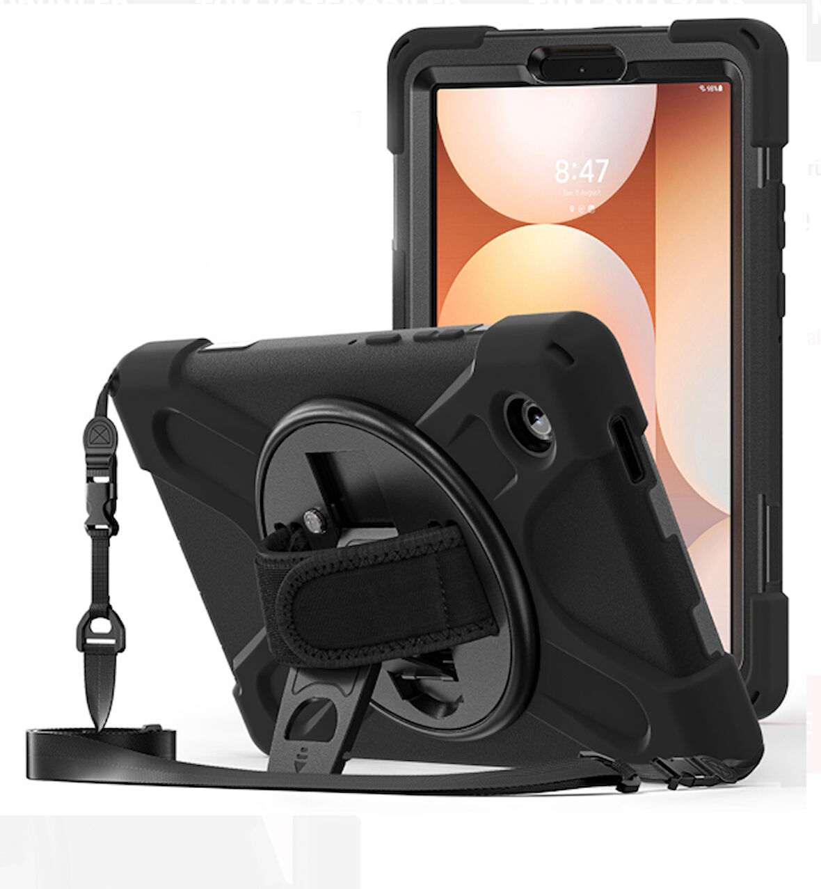 Galaxy Tab A11 Uyumlu 8.7" Tam Koruma Sağlayan Defender Silikon Şok Emici Tablet Kılıfı