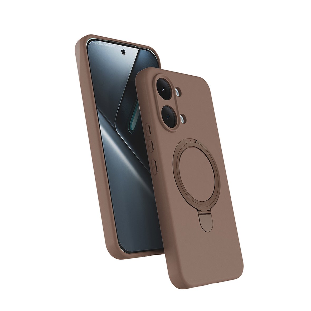 Poco X8 Pro Max Kılıf M-safe Şarj Özellikli Standlı MKST Samara Kapak - Desert Gold