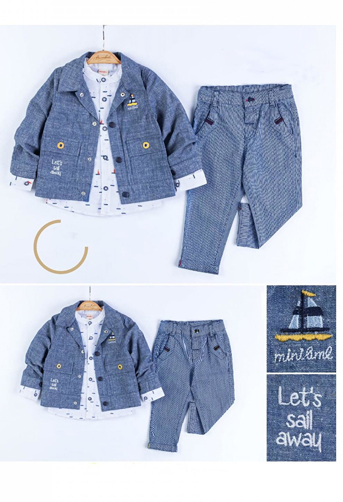 Erkek Bebek Ceketli 3'lü Takım 6700