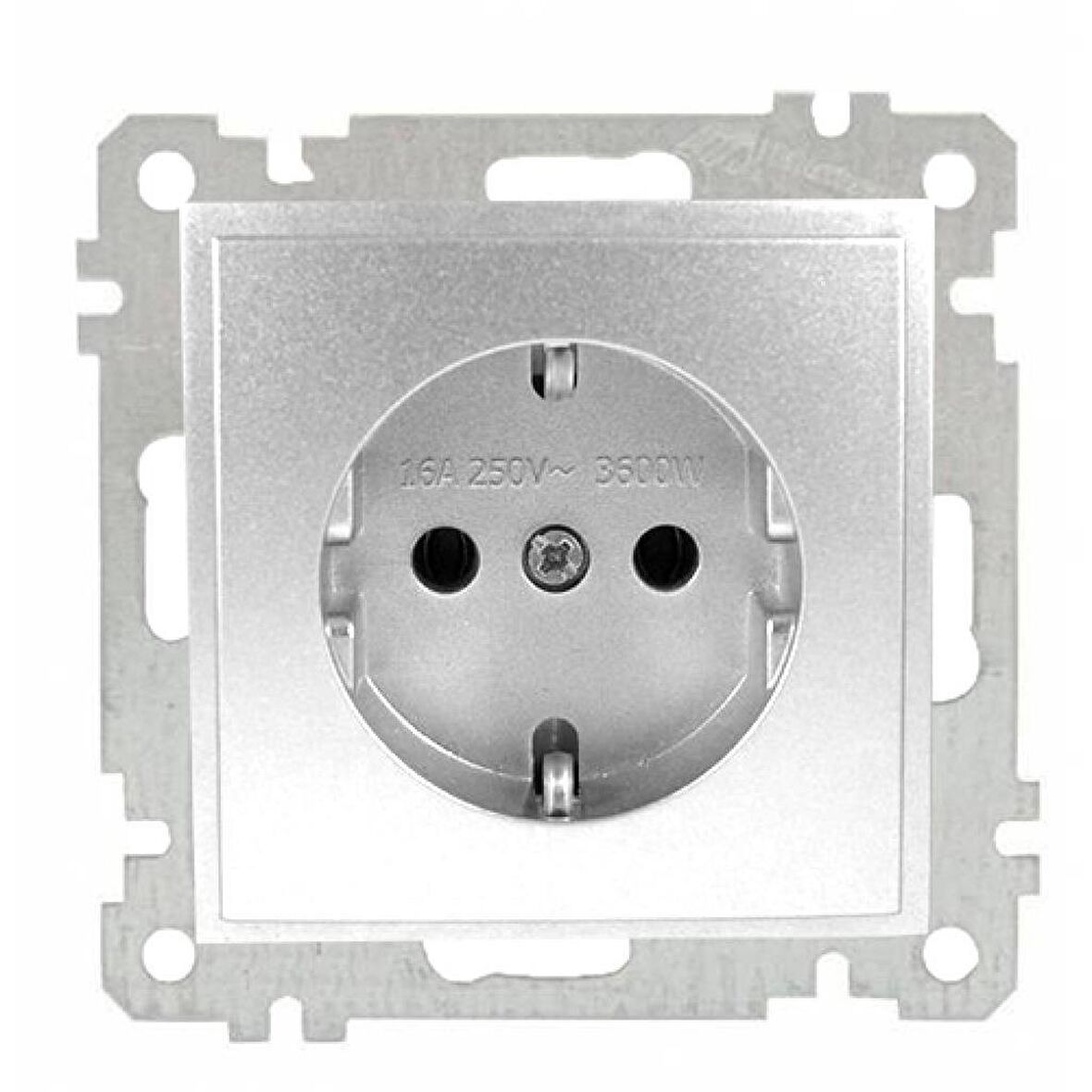 Mono Despina Gümüş Topraklı Priz