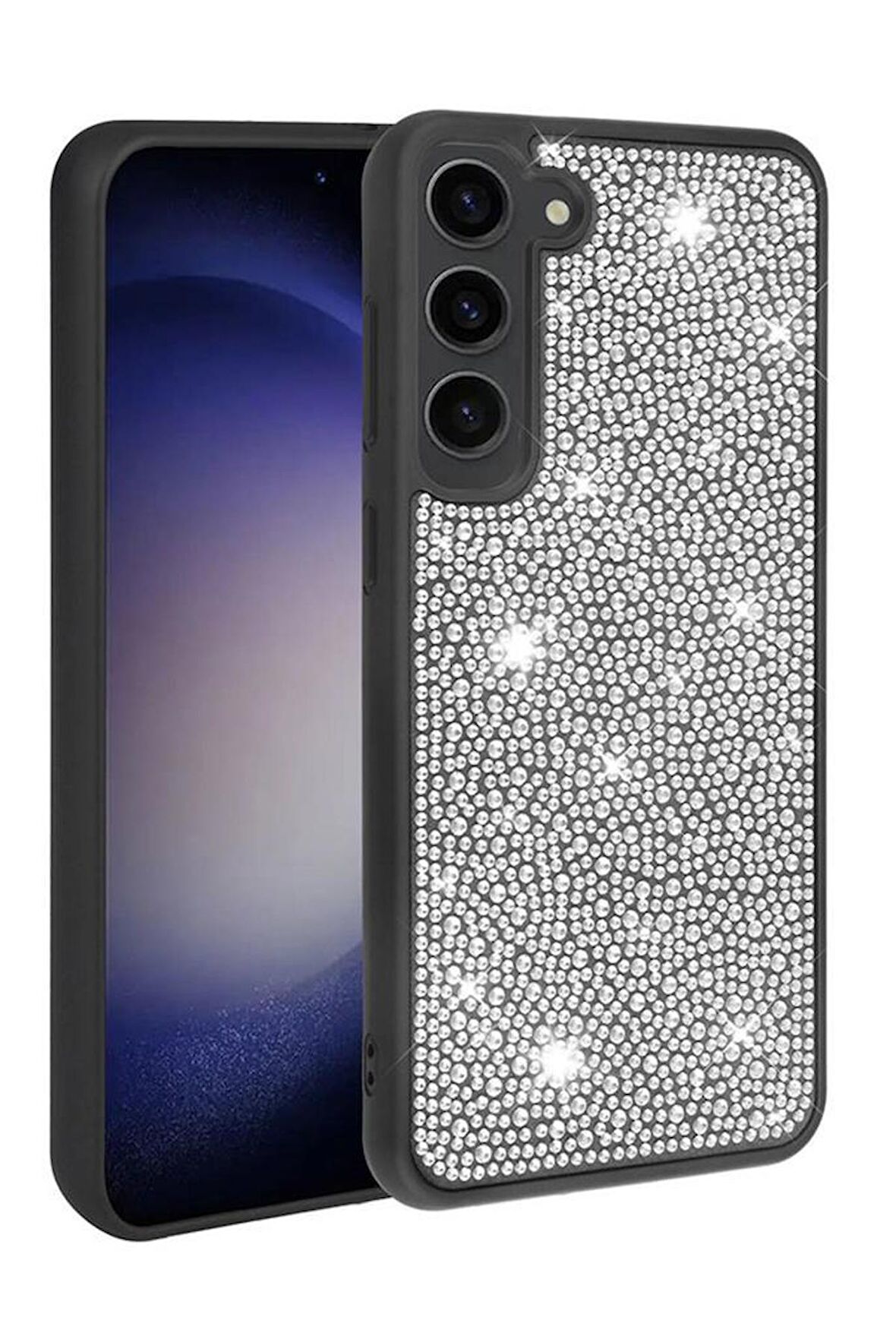 Galaxy S23 Kılıf Parlak Taşlı Şık Tasarım Ston Kapak