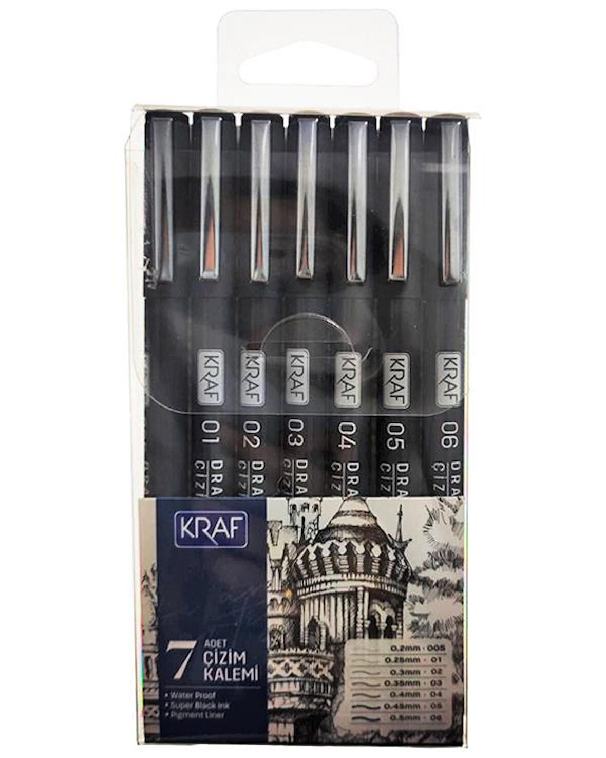 Kraf Drawing System Çizim Kalemi 7’li