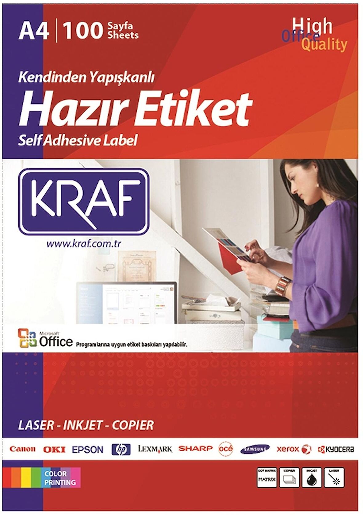 KRAF LASER ETİKET KF-2204 105 X 148.5 MM