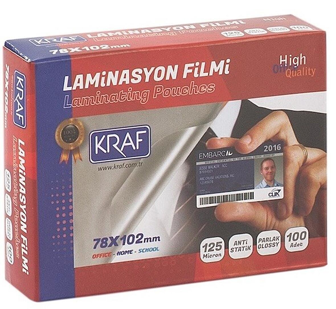 KRAF LAMINASYON FILMI 78X102MM 125MIC 100LÜ 2127