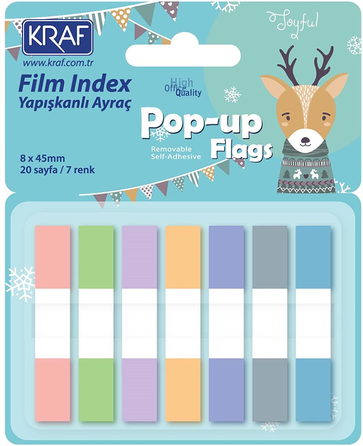 KRAF INDEX FILM (PP)   8X45MM POP-UP 7 RENK X20YP 51250