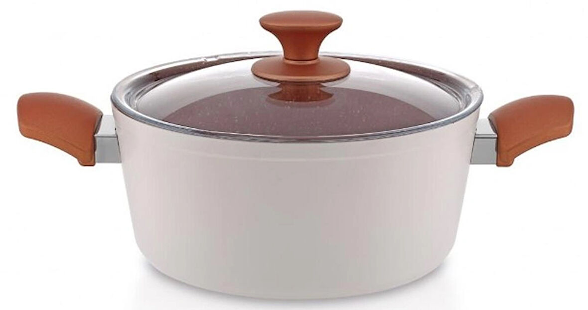 Hascevher Chef Granit 18x10 cm Tencere Cam Kapaklı