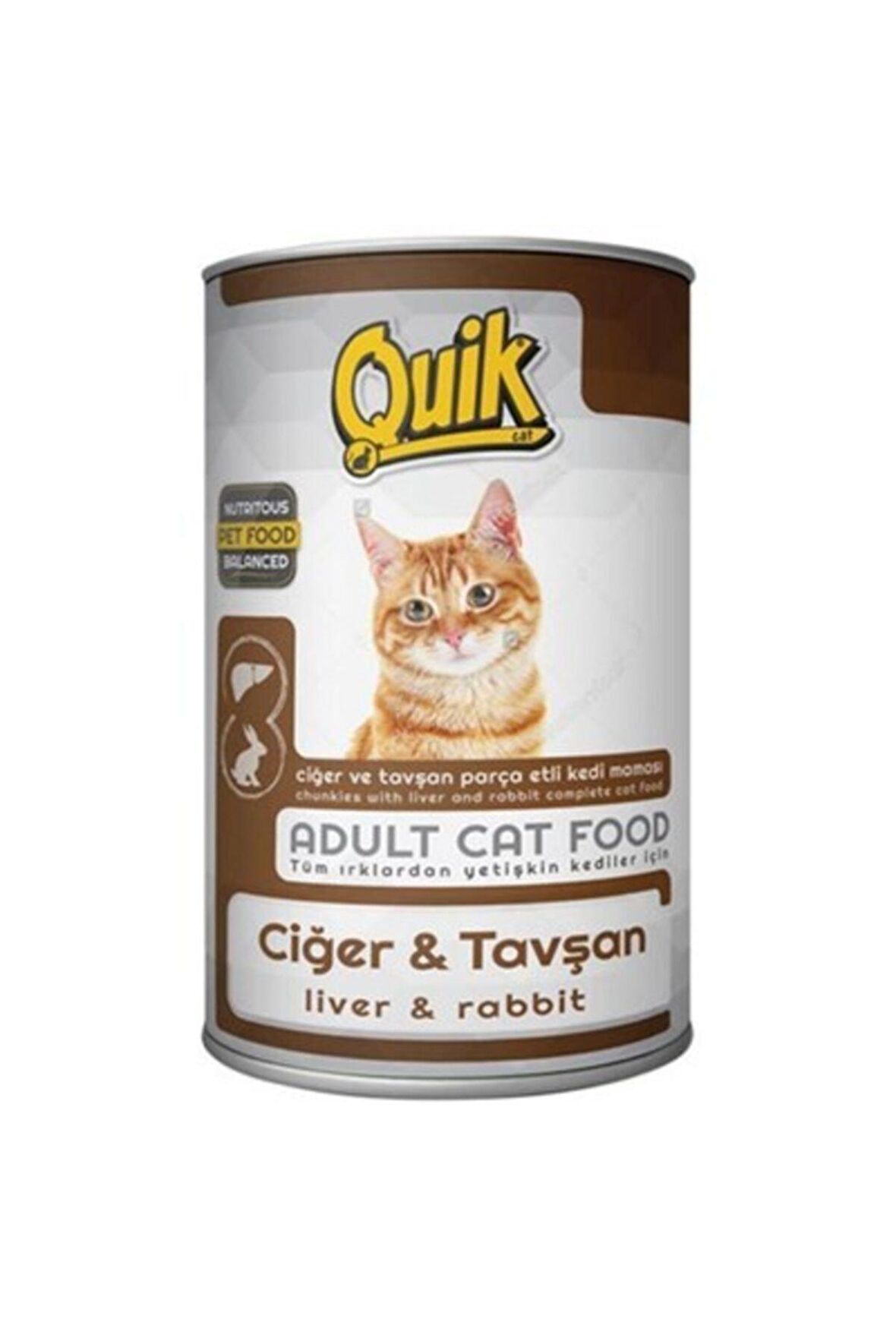 Quik Ciğerli Yetişkin Yaş Kedi Maması 415 gr