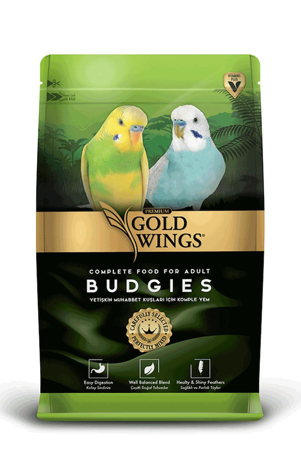 Gold Wings Sade 5 x 1 Kg Muhabbet Kuşu Yemi 
