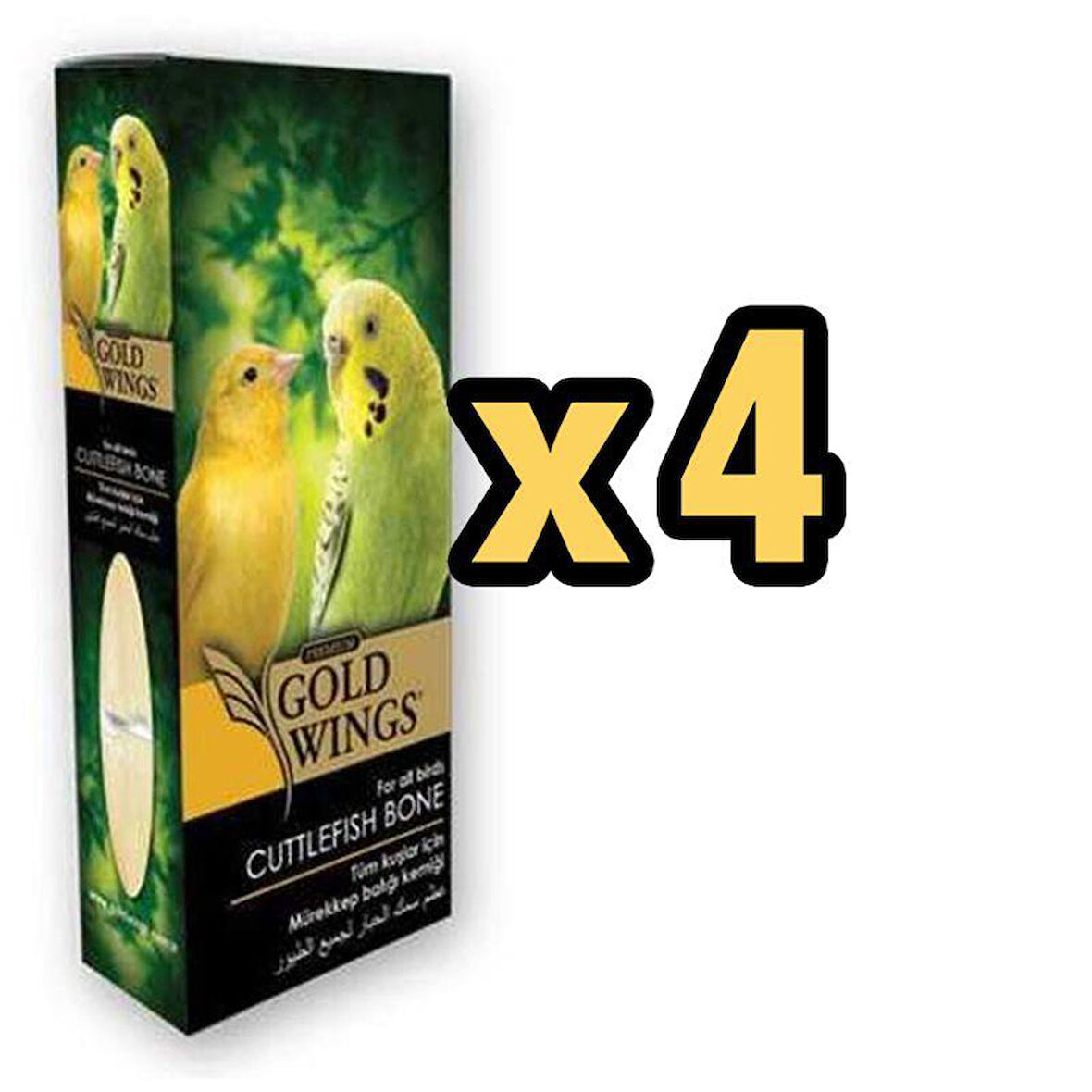 Gold Wings Premium Mürekkep Balığı Kemiği Gaga Taşı x 4 Adet