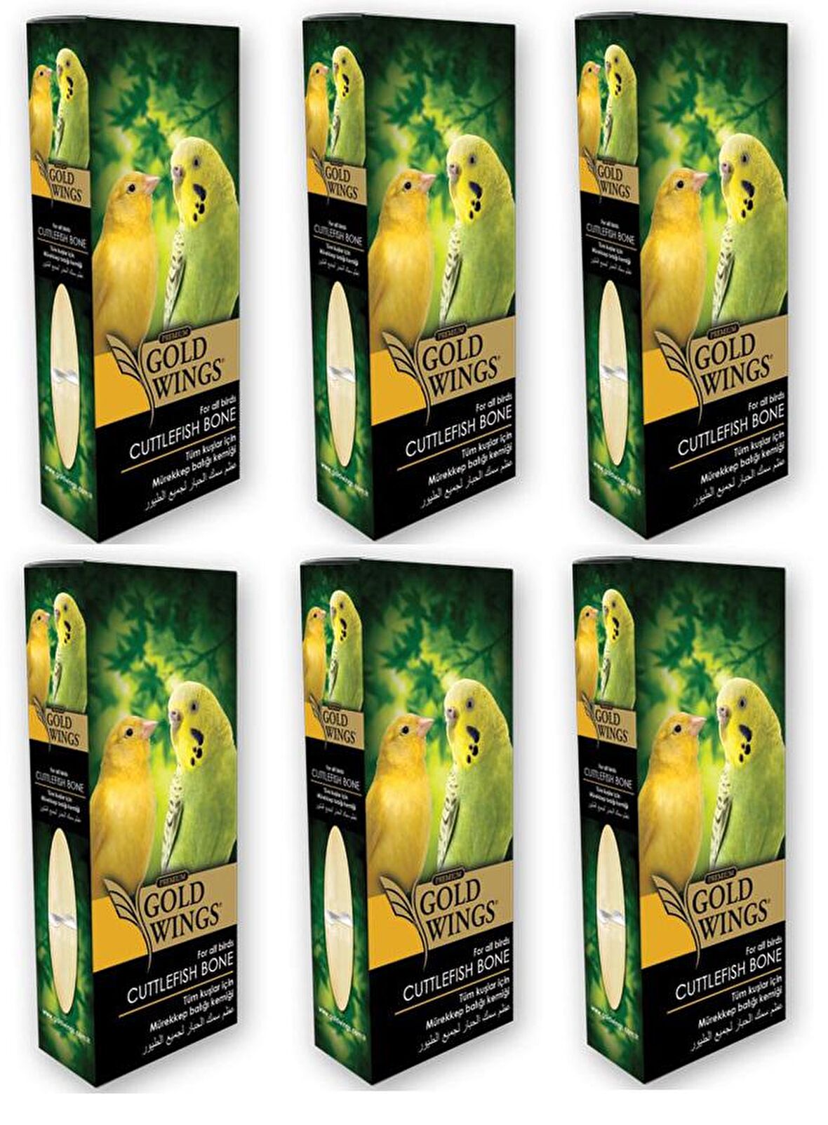 Gold Wings Premium Doğal Mürekkep Baliğı Kemiği (6 ADET)