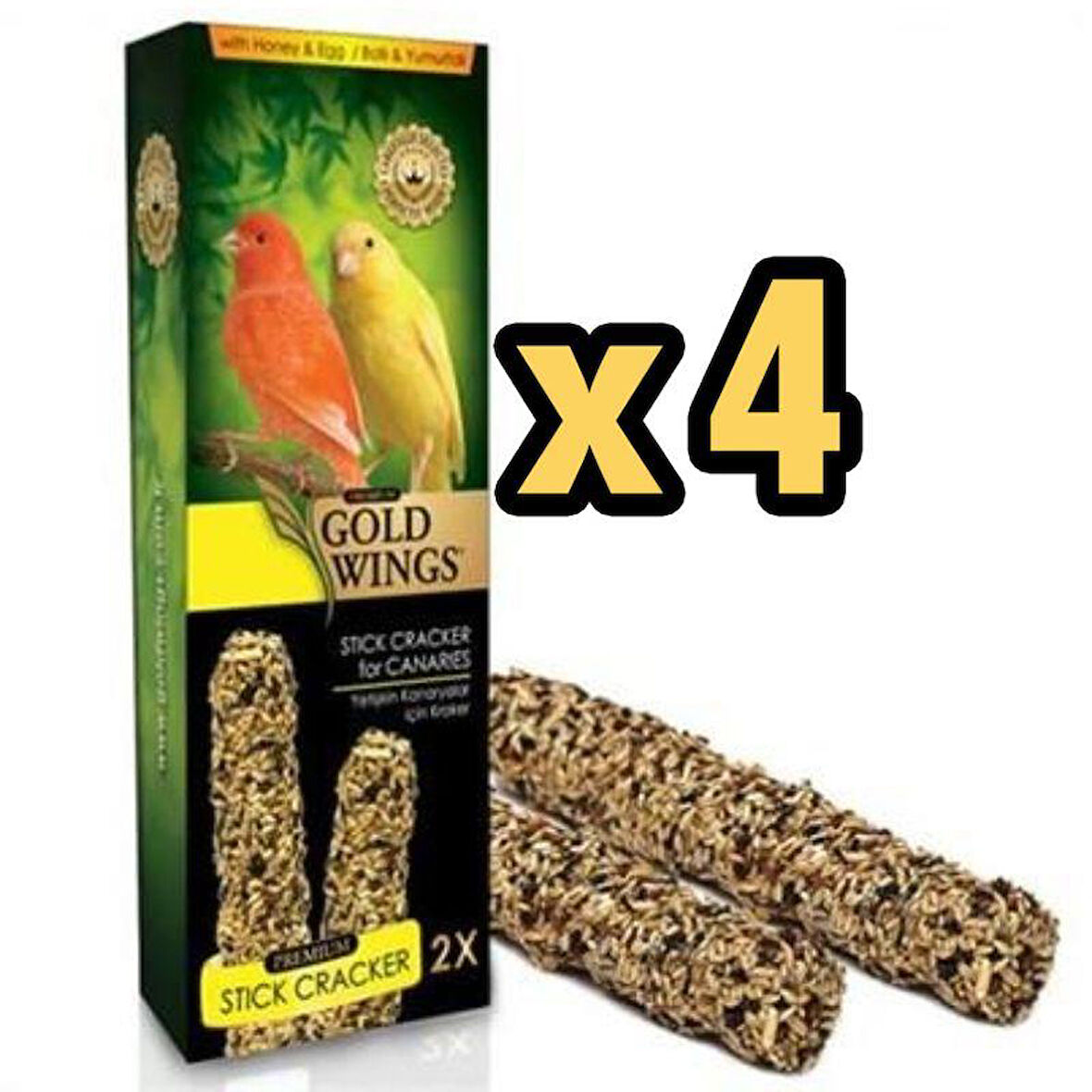 Gold Wings Premium Kanarya Krakeri Kutu Ballı 2'li x 4 Adet