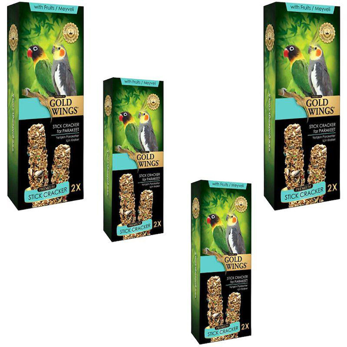Gold Wings Meyveli Paraket Krakeri 2x65 gr X 4  Adet