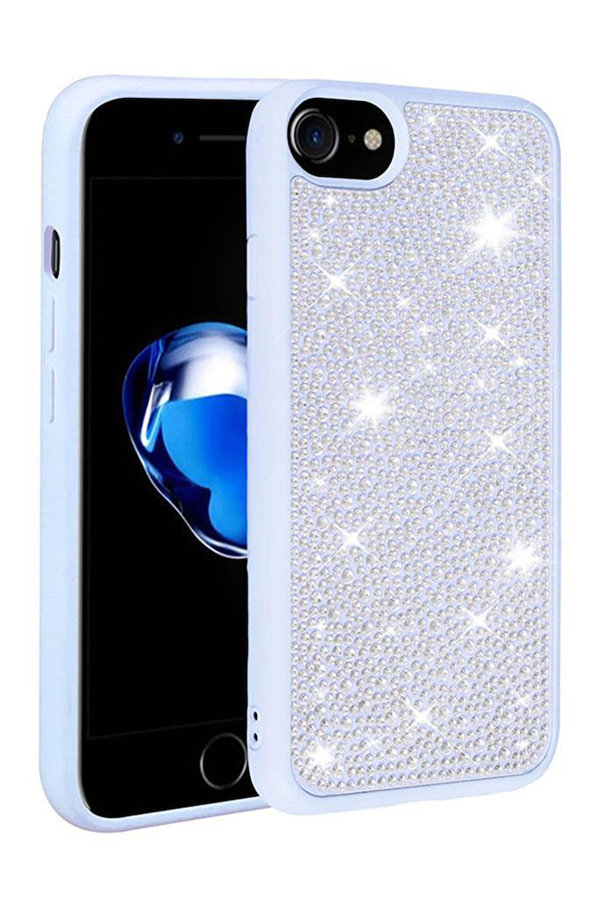 Apple iPhone 8 Kılıf Parlak Taşlı Tasarım 
