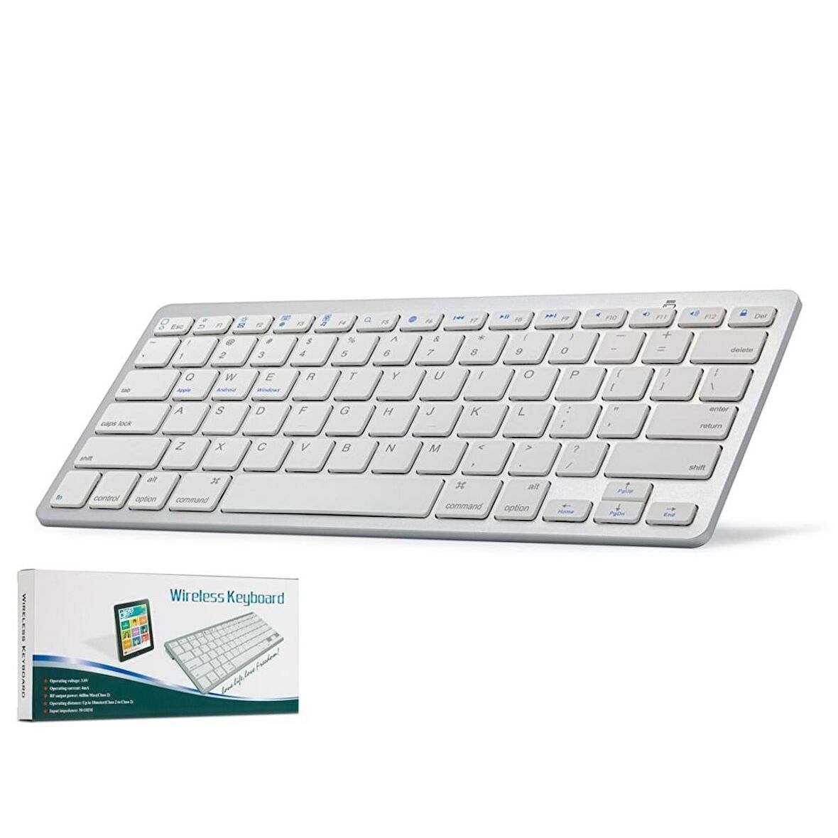Hadron Kablosuz Bluetooth Q Klavye  HN806B Beyaz