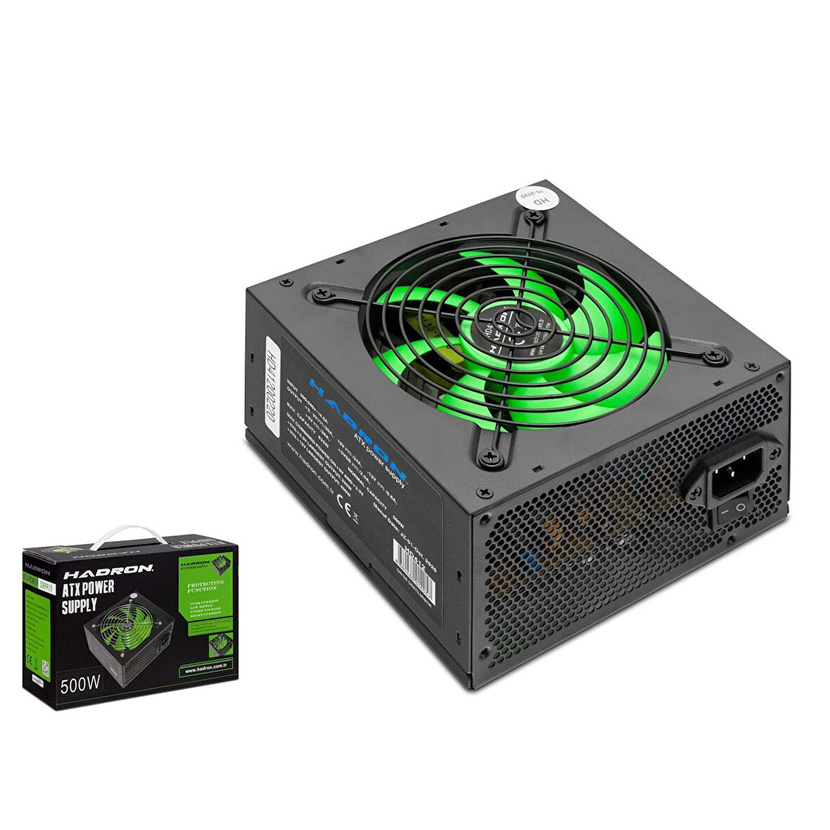 Hadron HD412 1x4+4 12V + 2x6+2 PCI-E + 2xIDE + 4xSATA 12cm Fanlı 500w ATX Güç Kaynağı - Siyah