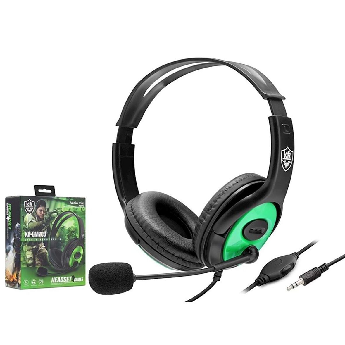 PC OYUN KULAKLIK MİKROFONLU HADRON KR-GM703