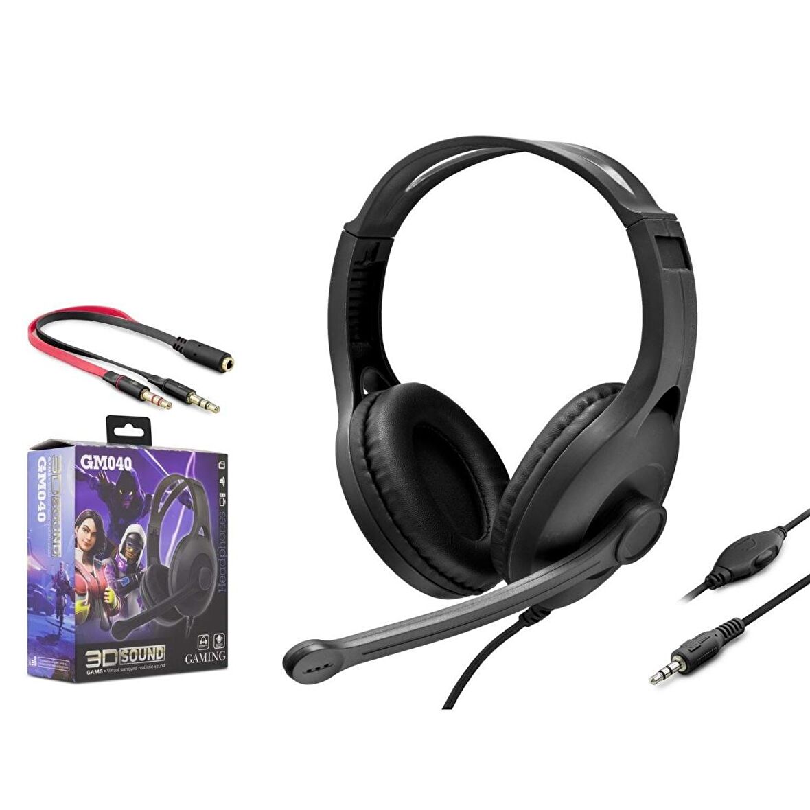 PC OYUN KULAKLIK MİKROFONLU HADRON GM-040