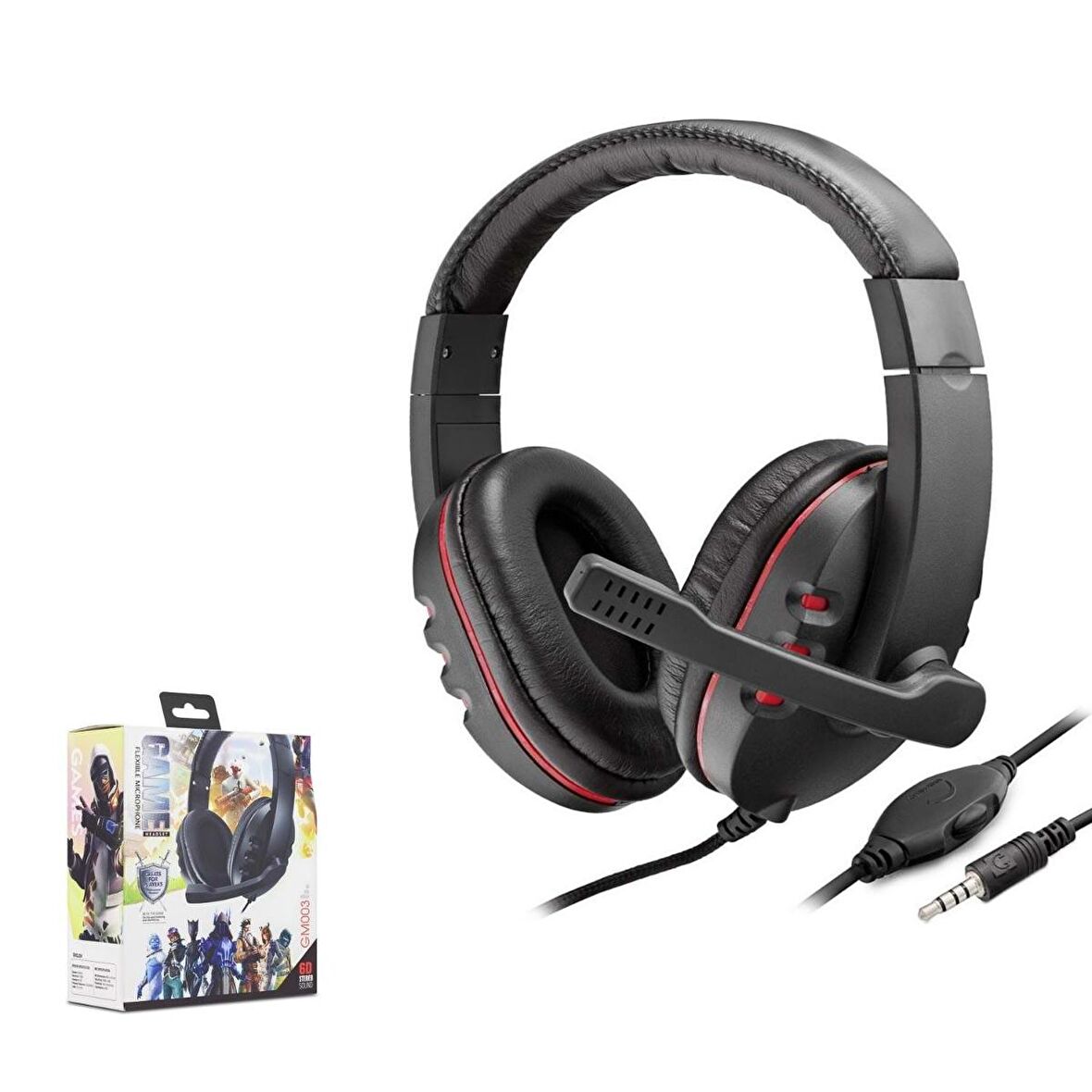 PC OYUN KULAKLIK KABLOLU 2MT 3.5MM MİKROFONLU HADRON GM-003