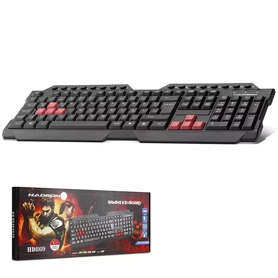 OYUNCU KLAVYE KABLOLU MULTIMEDIA HADRON HD-869