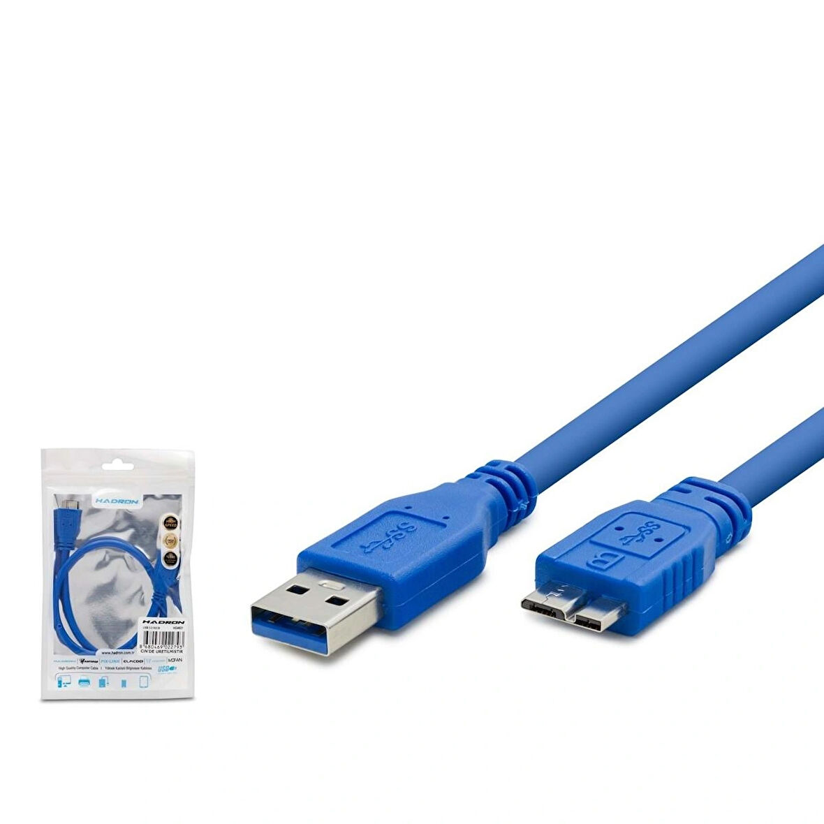 Hadron Hdx7503 Usb3.0 To Note4 Harddisk Kablosu 50Cm Mavi
