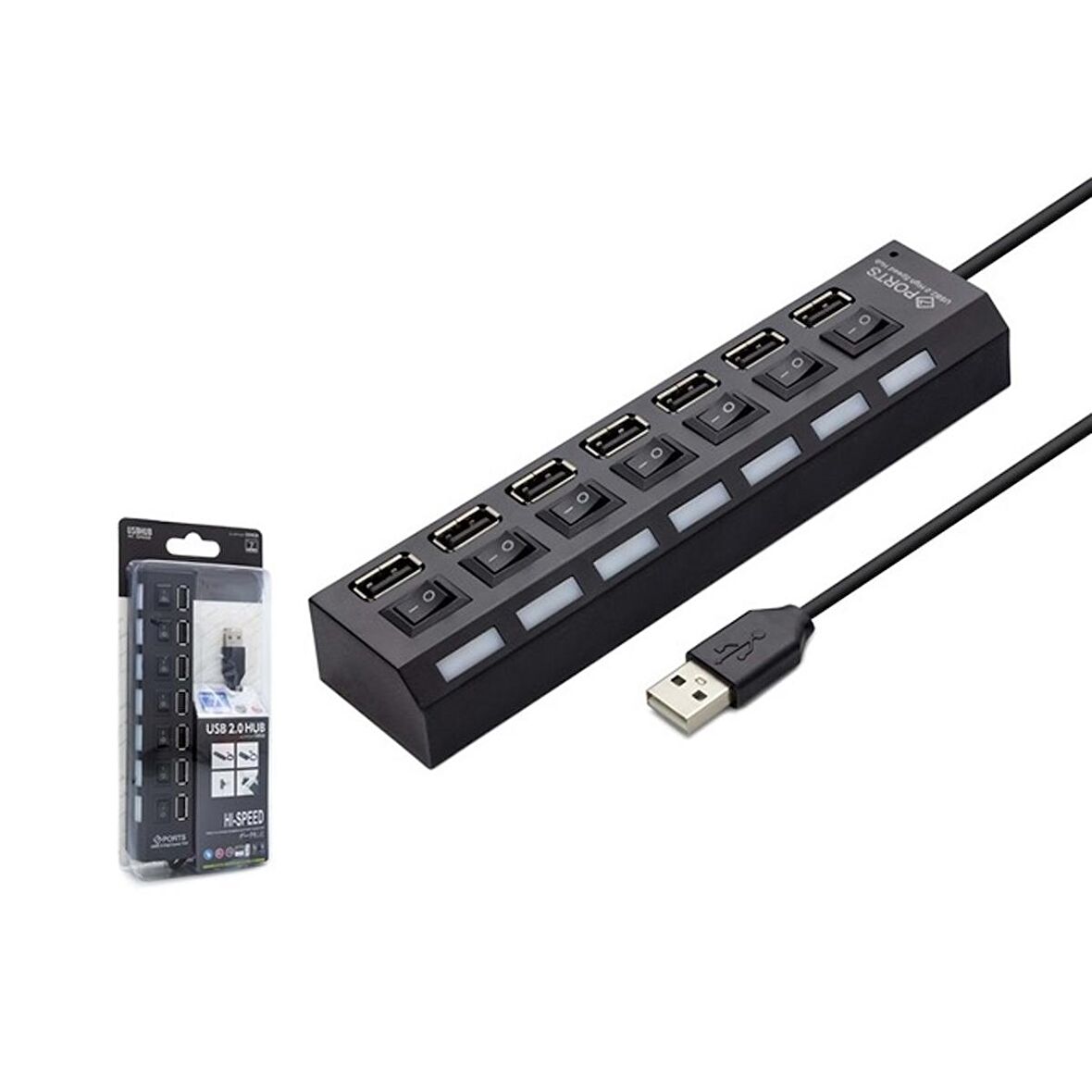 Usb Çoklayıcı 7 li Anahtarlı Hadron HDX-7001