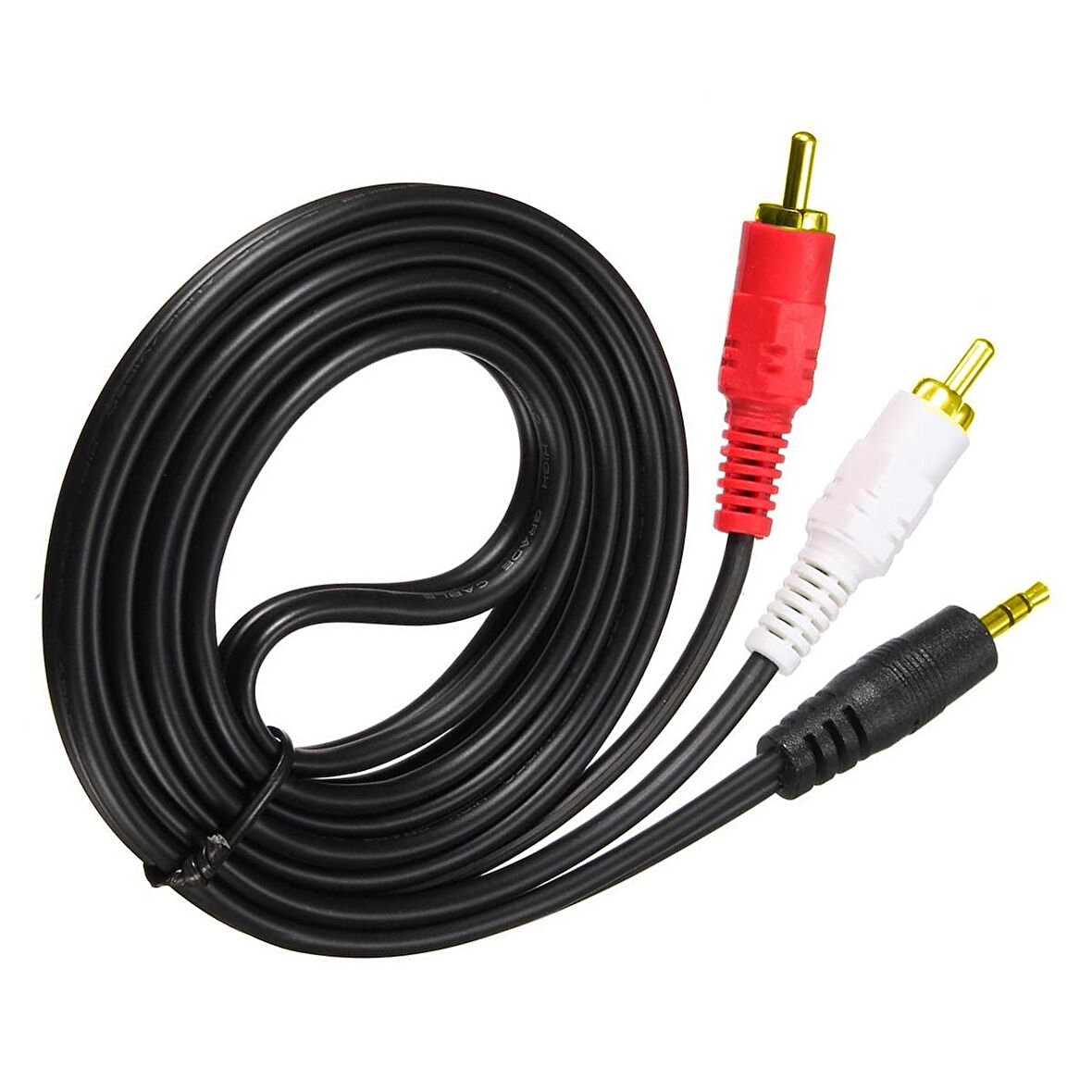 KABLO 2RCA AUX 3.5MM STEREO 3MT GOLD HADRON HDX-1031 NARİTA NRT-1085