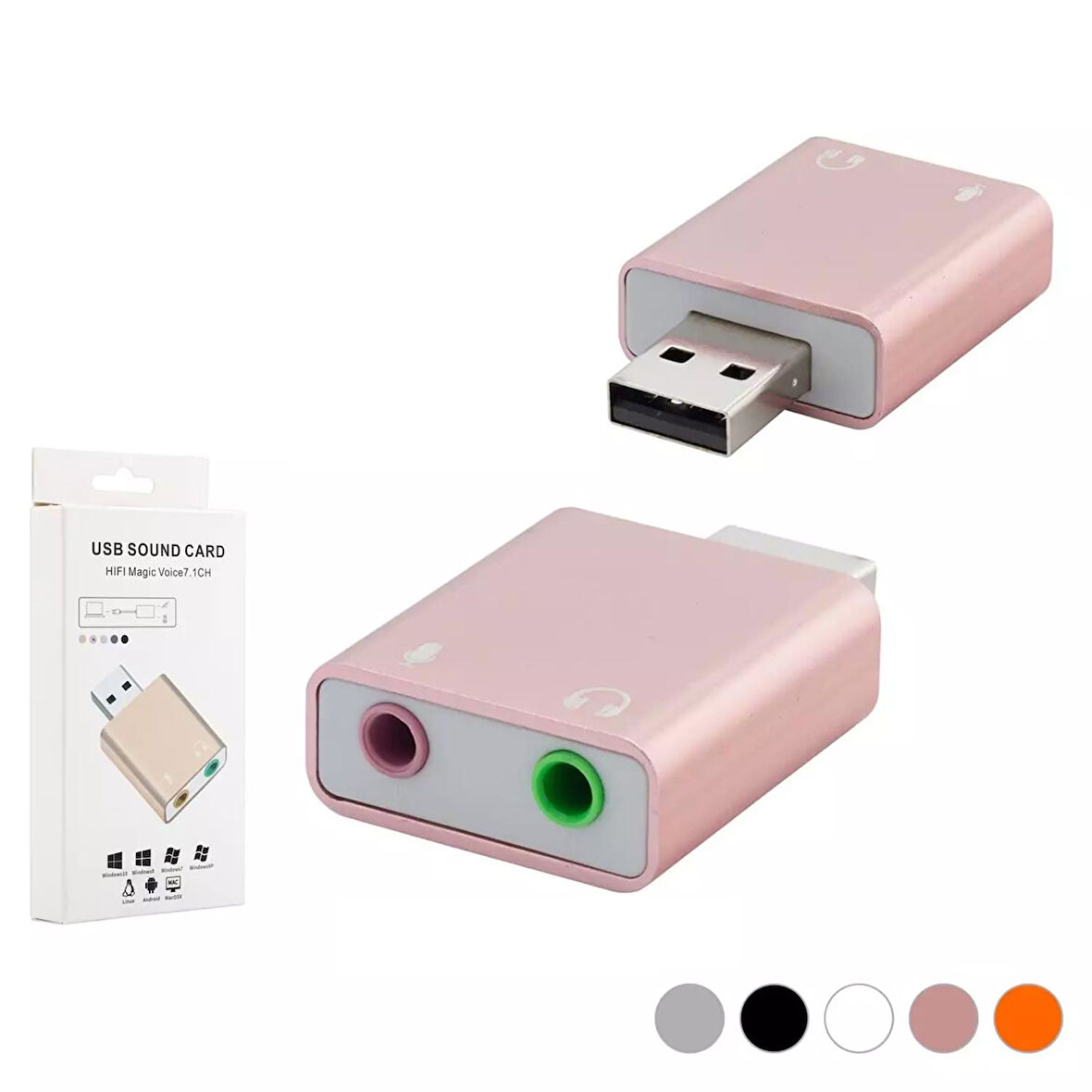 HADRON HDX-5272 Usb Ses Kartı 7.1 Mikrofonlu