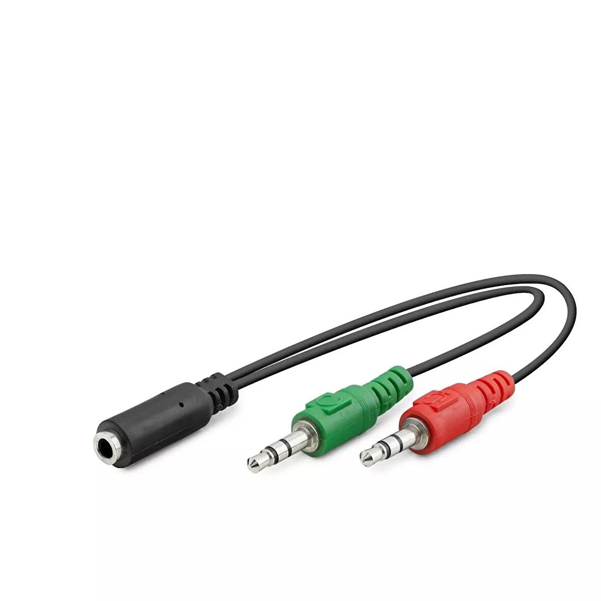 HADRON HDX1053 2*3.5MM TO 3.5MM F KABLO 2LINE MİKROFON + KULAKLIK 20CM SİYAH
