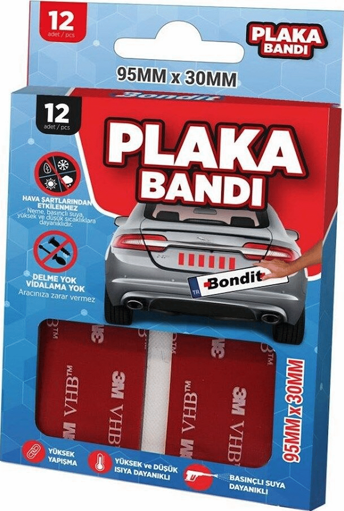 Bondit Plaka Yapıştırma Bandı 12'li BND01069530