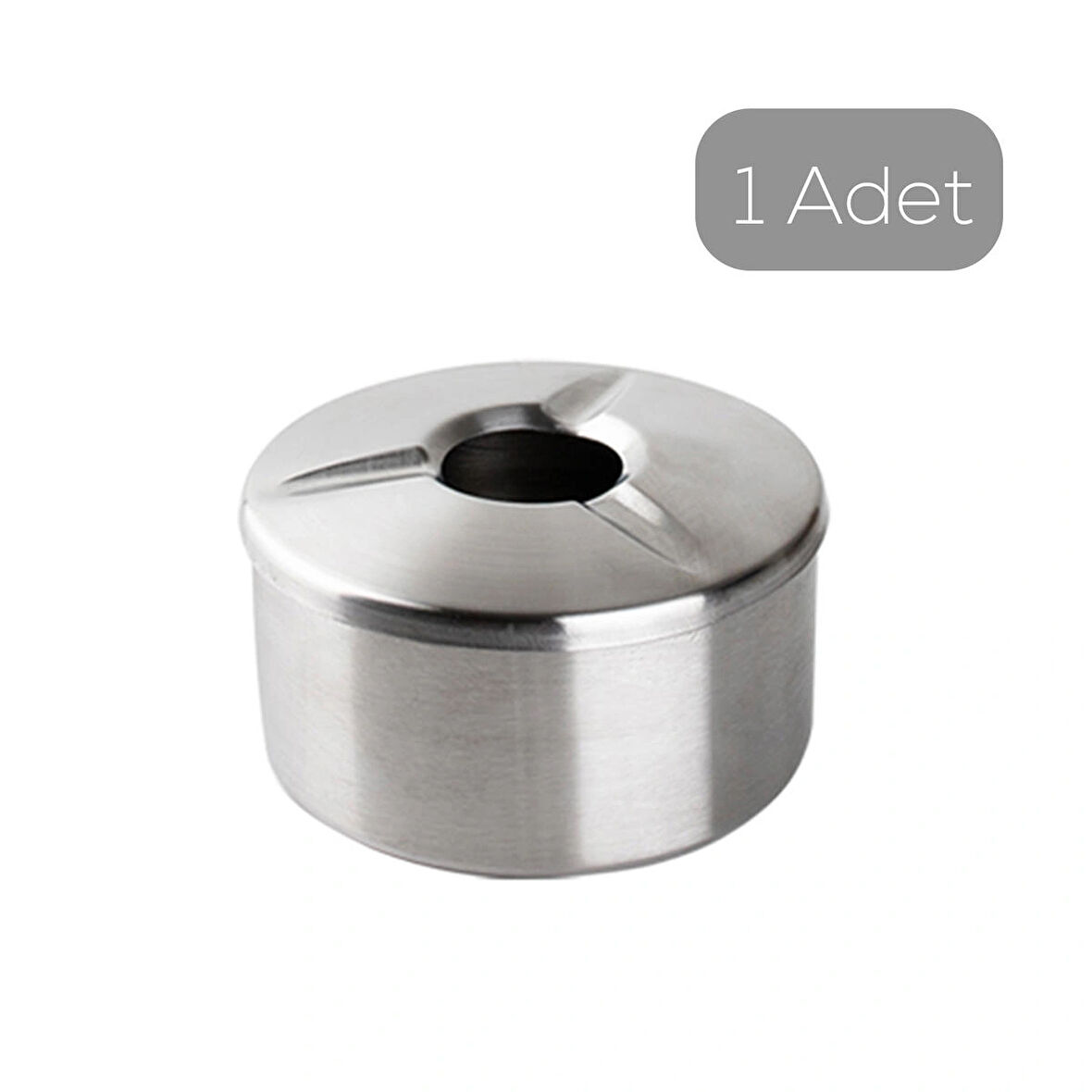 Porsima Paslanmaz Çelik Metal Kül Tablası - Kapaklı Rüzgar Geçirmez Küllük