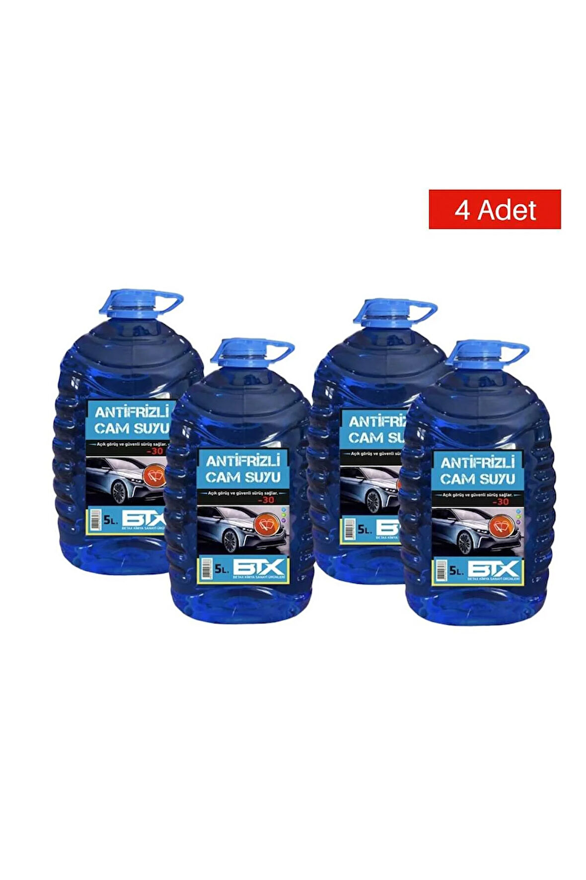 4'lü Antifrizli Parfümlü Oto Cam Suyu 5 lt -30 Derece
