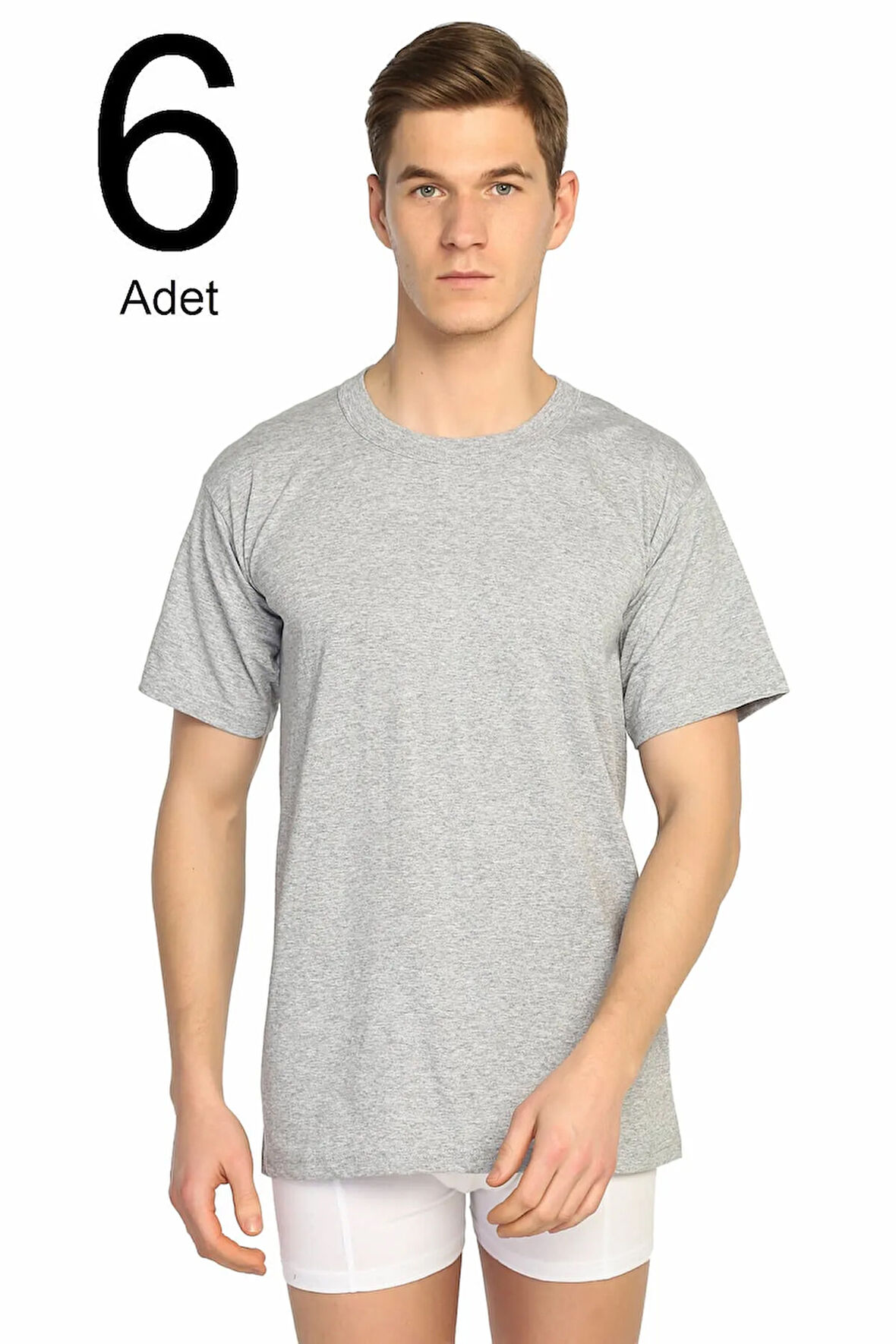 Erkek Siyah 6'lı Paket Sıfır Yaka Fanila Elf568s0003ccm6