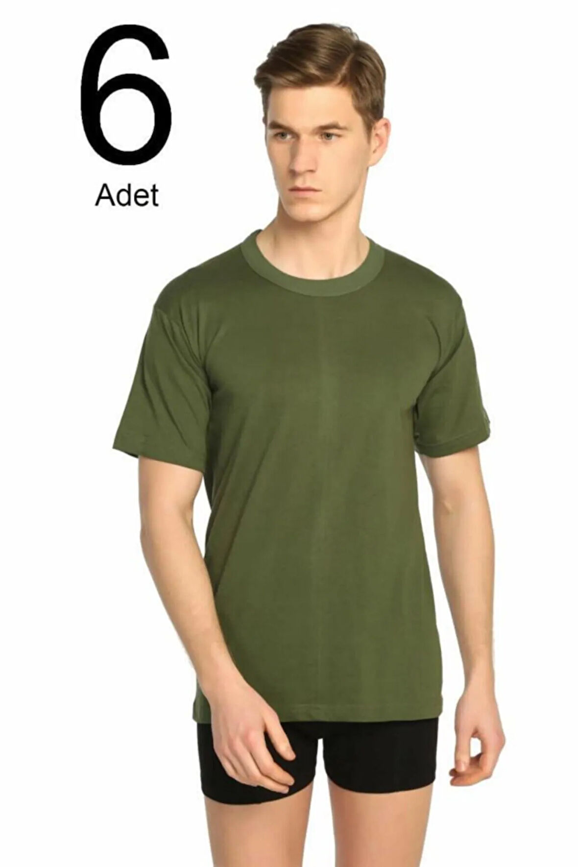 Erkek Siyah 6'lı Paket Sıfır Yaka Fanila Elf568s0003ccm6