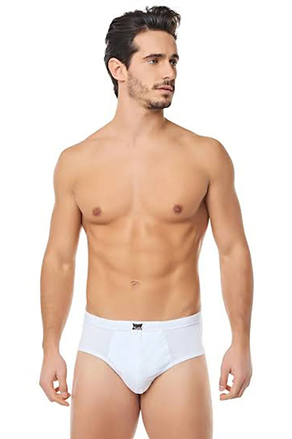 Erkek Penye Slip Külot - 4'lü Paket - Beyaz