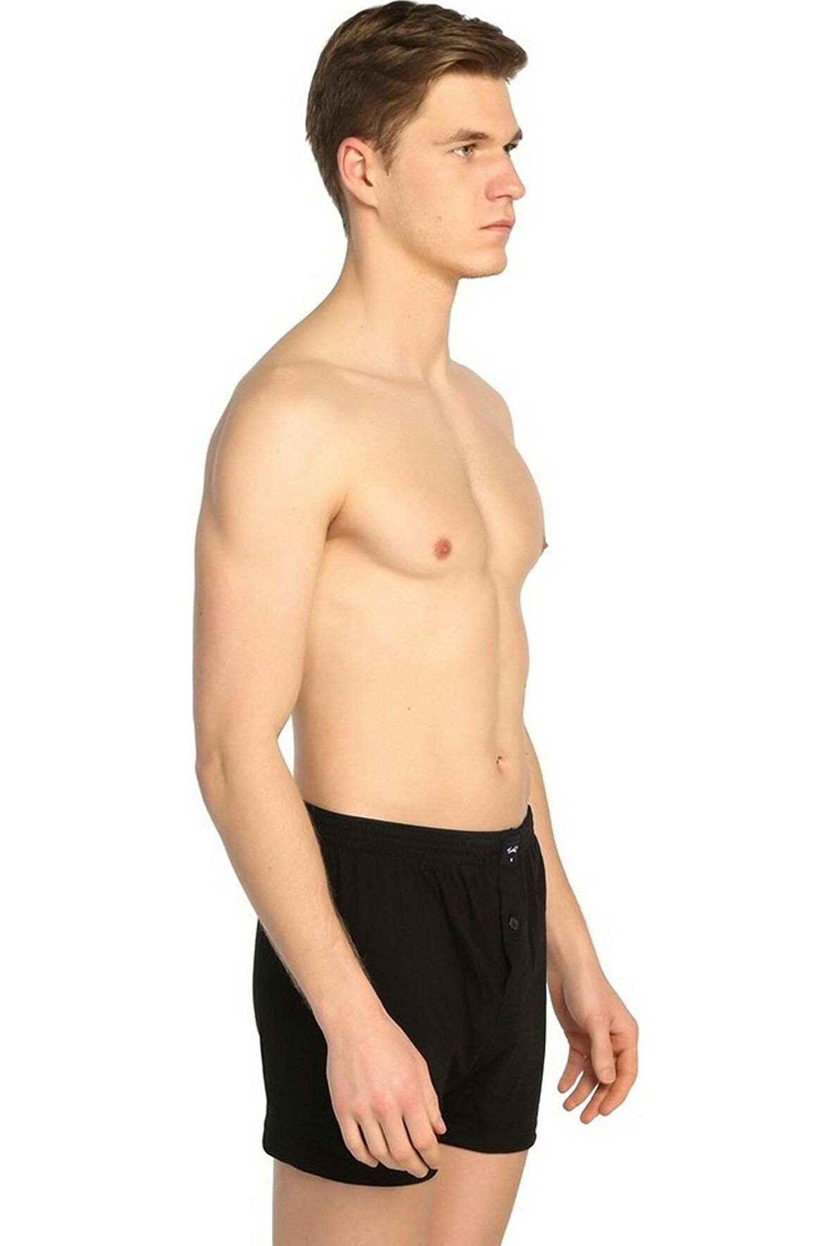 Tutku 0117 Erkek Penye Düz Boxer Siyah