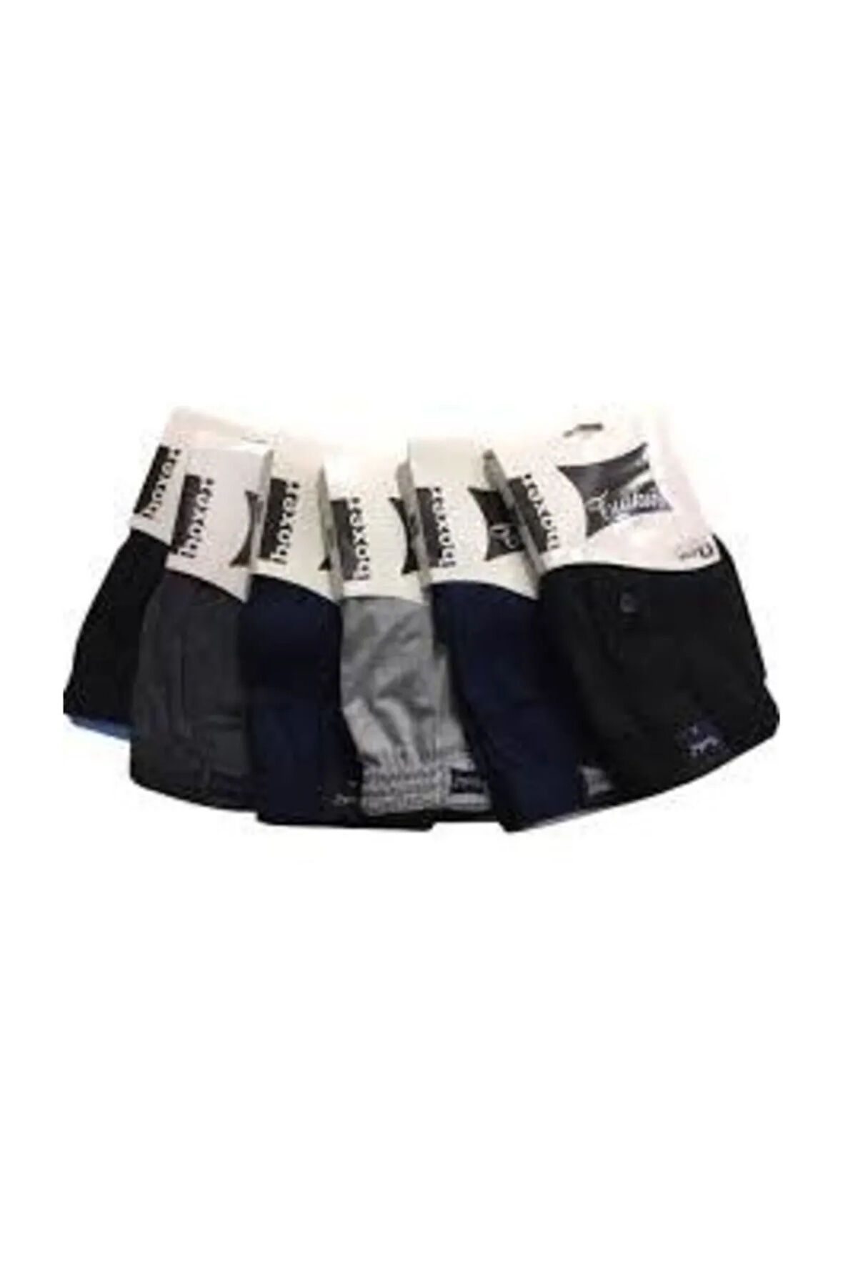 Erkek Siyah Penye Boxer 5 Li Paket