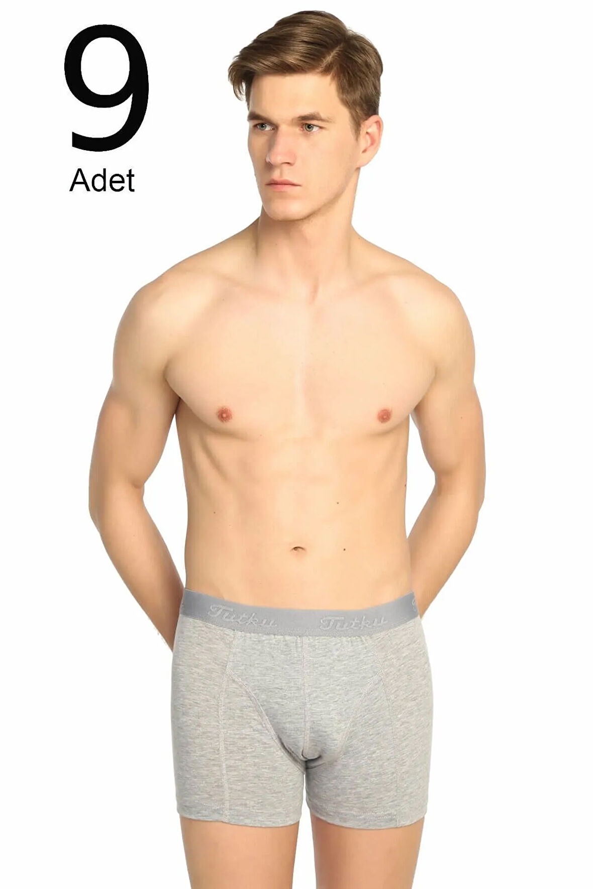 Erkek Siyah 9'lu Paket Likralı Boxer ELF568T0114CCM9