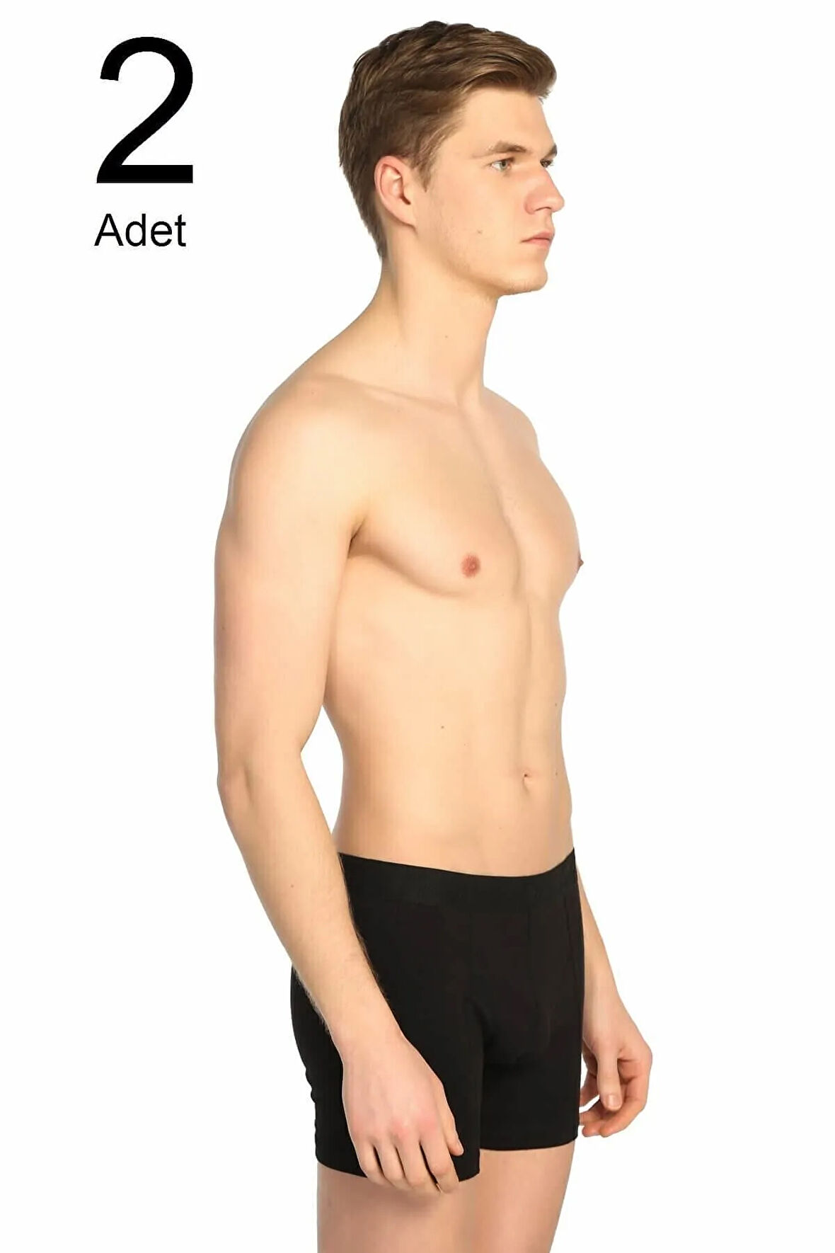 Erkek Gri 2'li Paket Likralı Boxer ELF568T0114CCM2