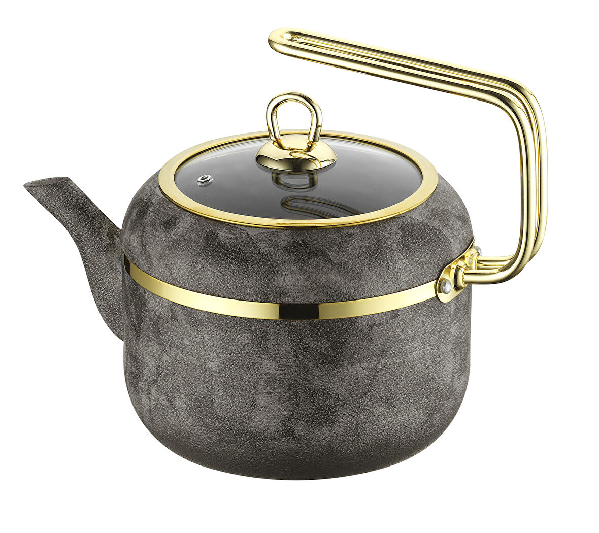 Royal Stone 2,5 Lt Yanmaz Yapışmaz Granit Çaydanlık Kumtaşı & Altın