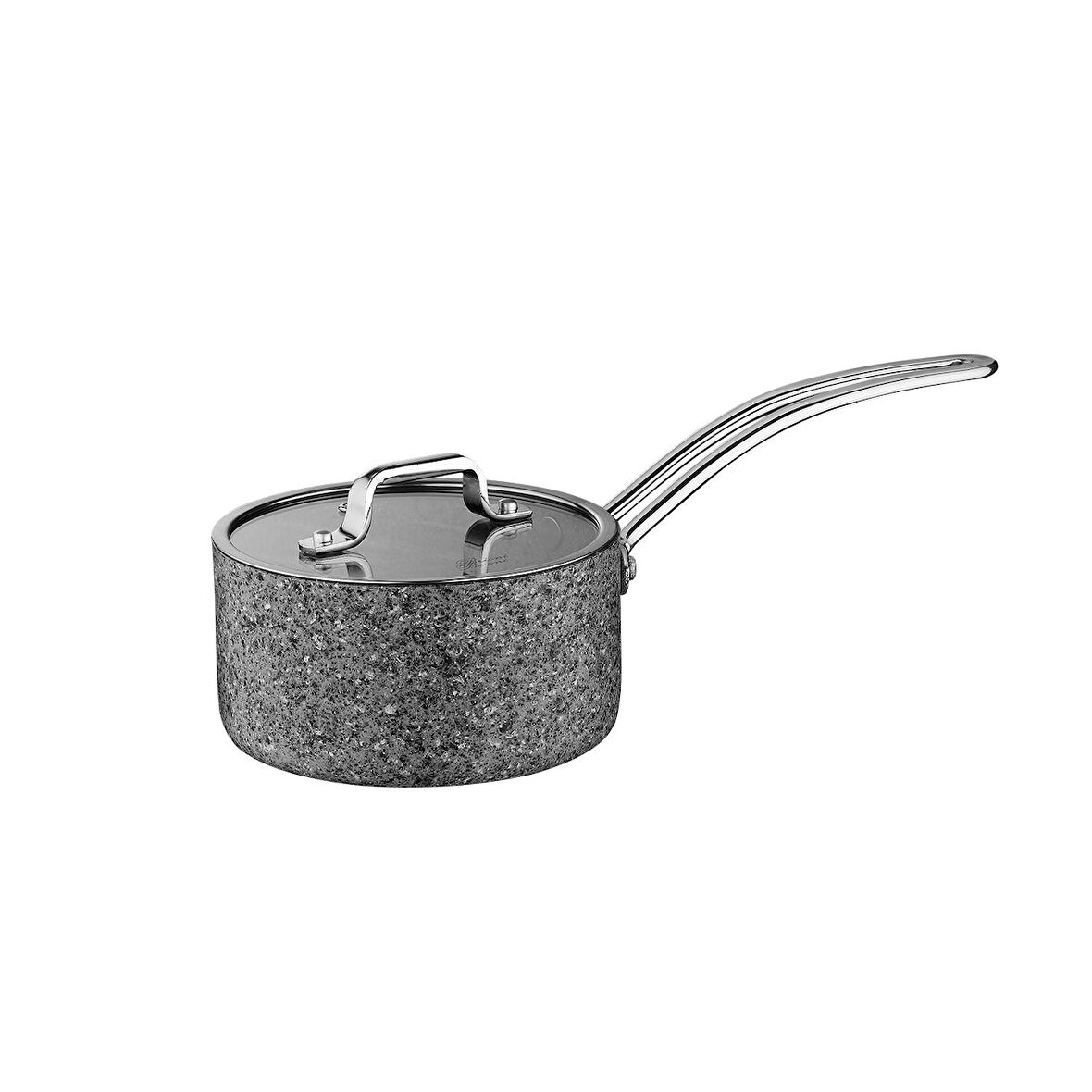 Brioni Stone-Age 16 cm Çizilmez Yanmaz Yapışmaz Kapaklı Sos Tenceresi