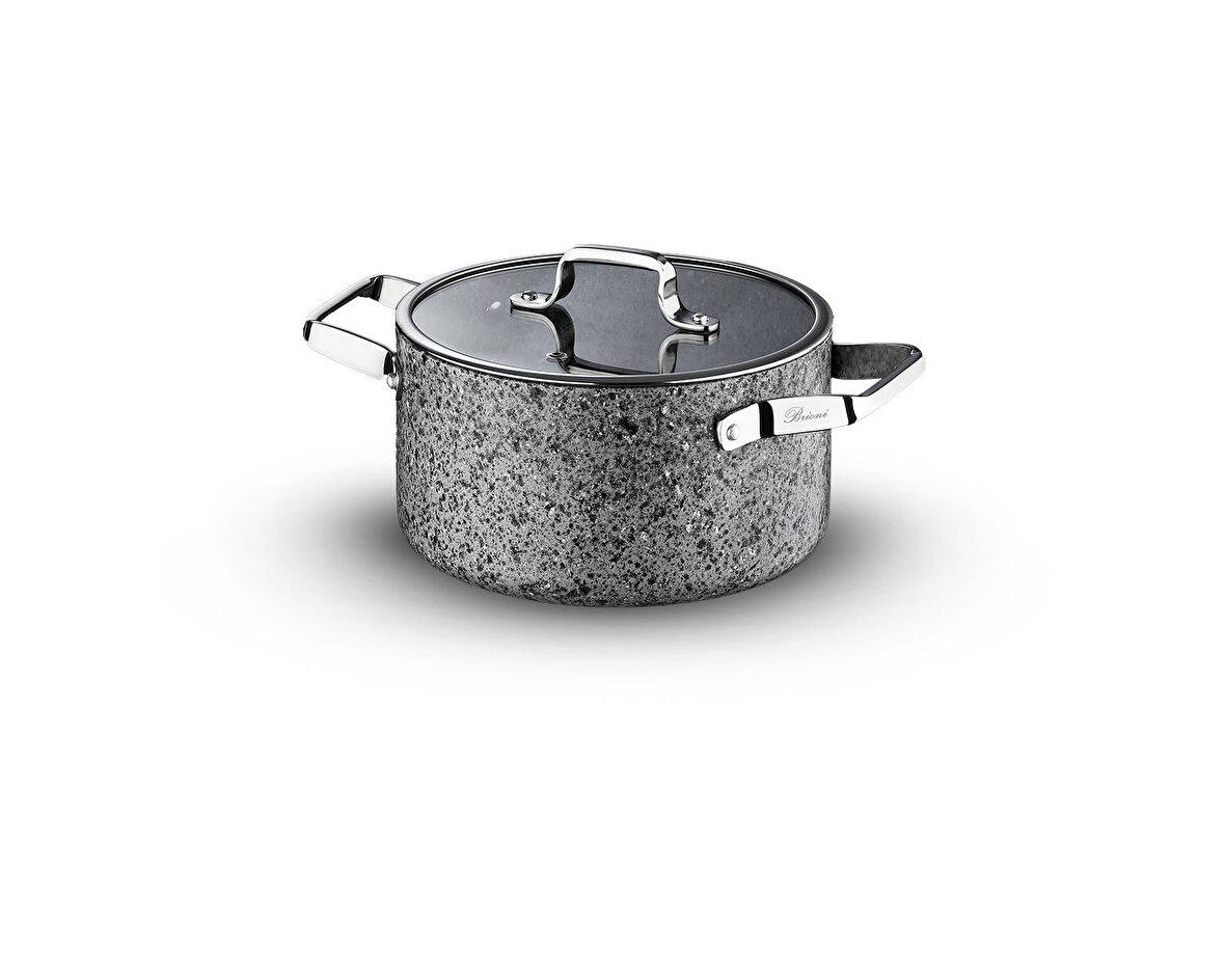 Stone-Age 28 cm  Çizilmez Yanmaz Yapışmaz İndüksiyonlu Derin Tencere 