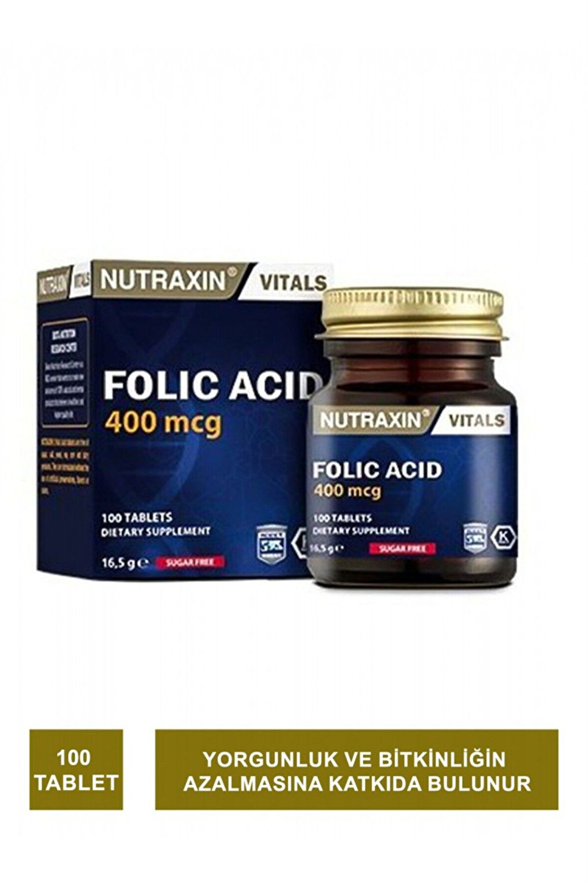 Nutraxin Folik Asit 400 Mcg 100 Tablet 2 Adet