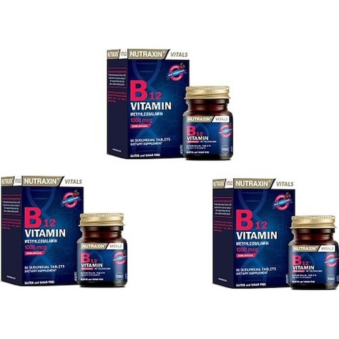 Nutraxin B12 Vitamin 1000 Mcg 3 Adet