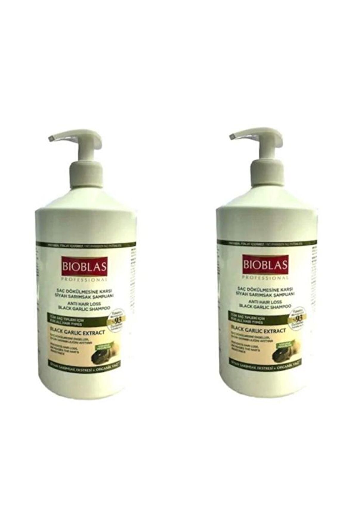 Bioblas Dökülen Saçlar İçin Dökülme Karşıtı Siyah Sarımsaklı Şampuan 2x1000 ml