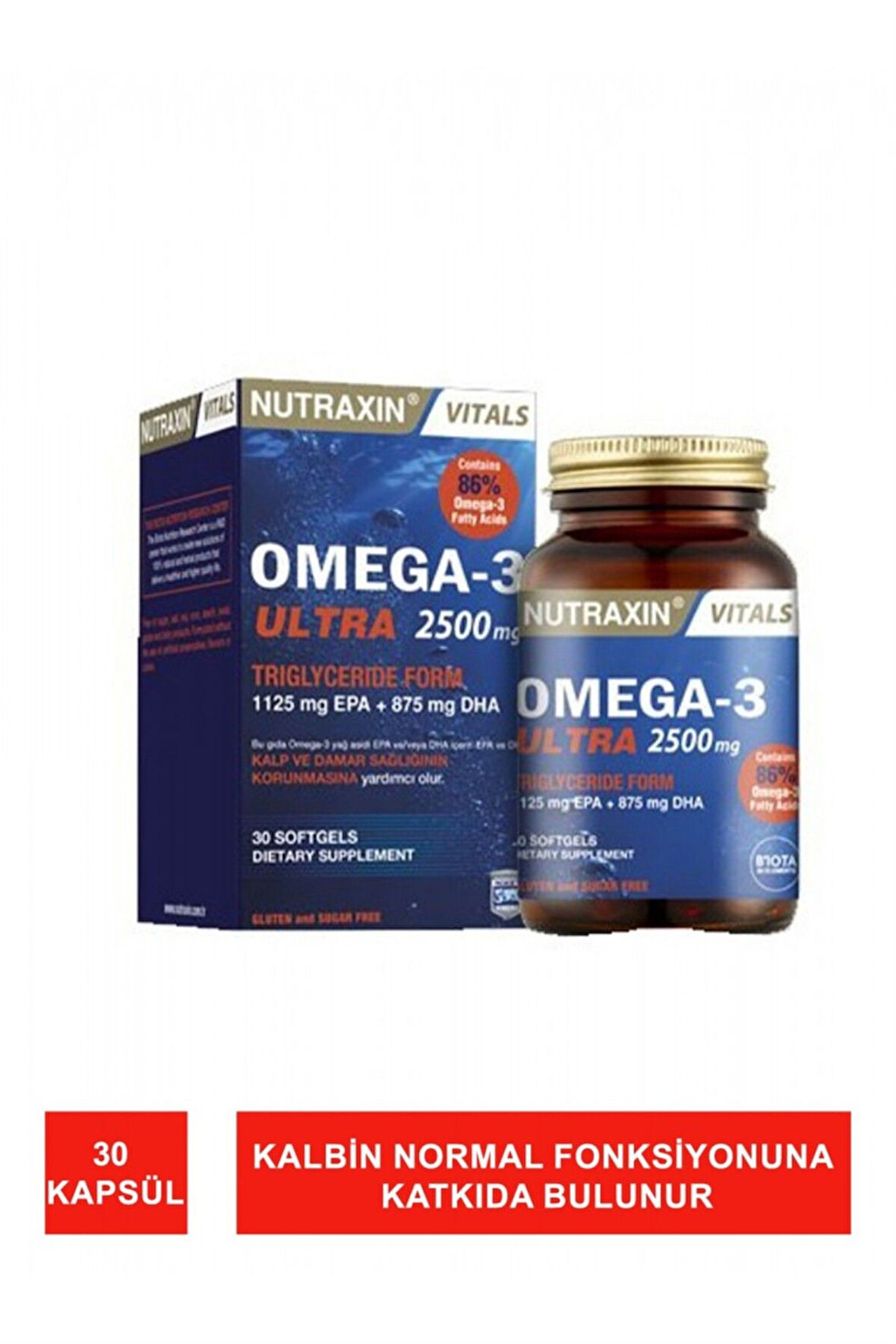 Nutraxin Omega-3 Ultra 2500 Mg 30 Yumuşak Kapsül 2 Adet