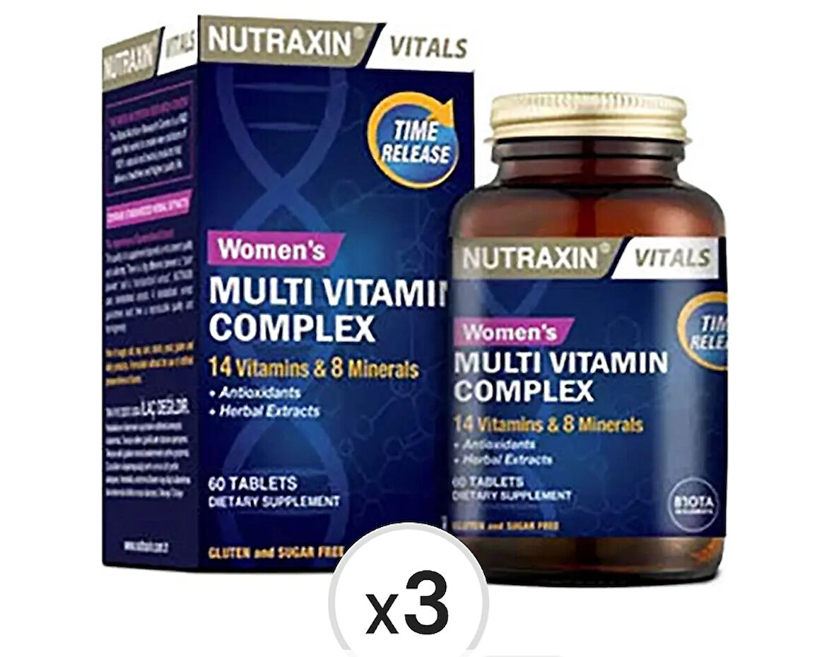 Nutraxin Multivitamin Complex Kadın 60 Tablet 3'lü